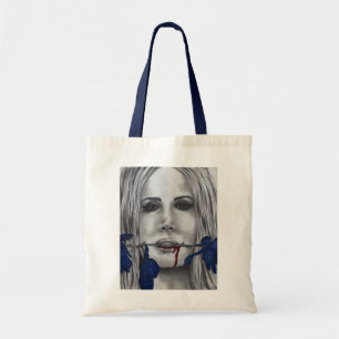 Bolsa Tote Rosas de sangue Vampiro Mulher Retrato Gótico Arte