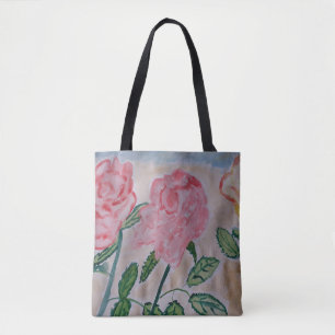 Bolsa Tote Rosas de Verão abstrato