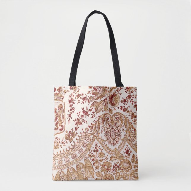 Bolsa Tote Rosas Douradas E Vermelhas (Frente)
