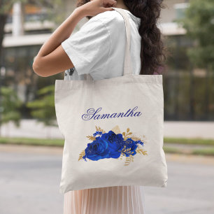 Bolsa Tote Rosas Dourados reais
