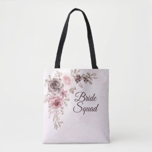 Bolsa Tote Rosas e flores de vinheta a rosa