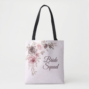 Bolsa Tote Rosas e flores de vinheta a rosa