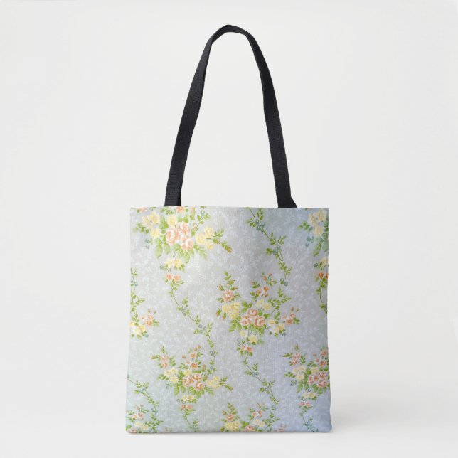 Bolsa Tote Rosas e Vinhas Vitorianas (Frente)
