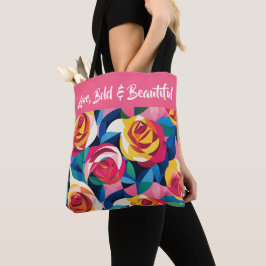 Bolsa Tote Rosas Em Camadas de Amor - Amor Ousado e Bela