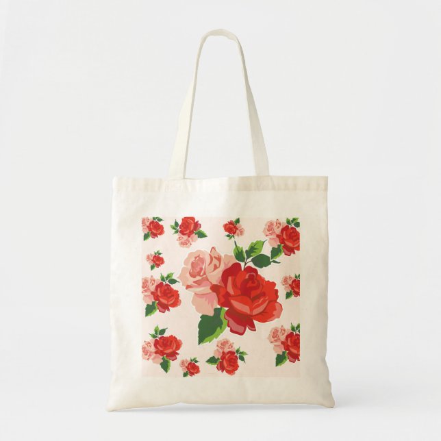 Bolsa Tote Rosas Para U (Frente)