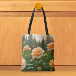 Bolsa Tote Rosas Pêssego