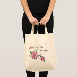 Bolsa Tote Rosas pintados à mão La Vie en Rosa