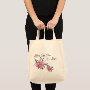 Bolsa Tote Rosas pintados à mão La Vie en Rosa