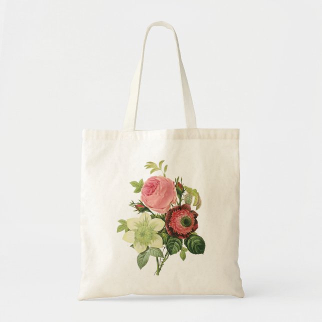 Bolsa Tote Rosas PixDezines/Clementina/Anemone/Redoute (Frente)