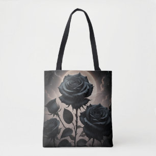 Bolsa Tote Rosas Pretas