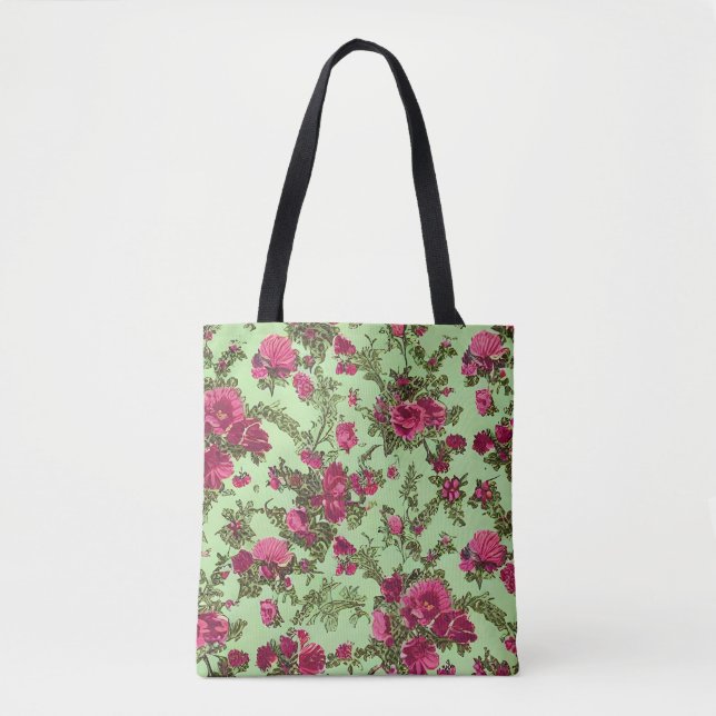 Bolsa Tote Rosas Rosa Vitorianas (Frente)