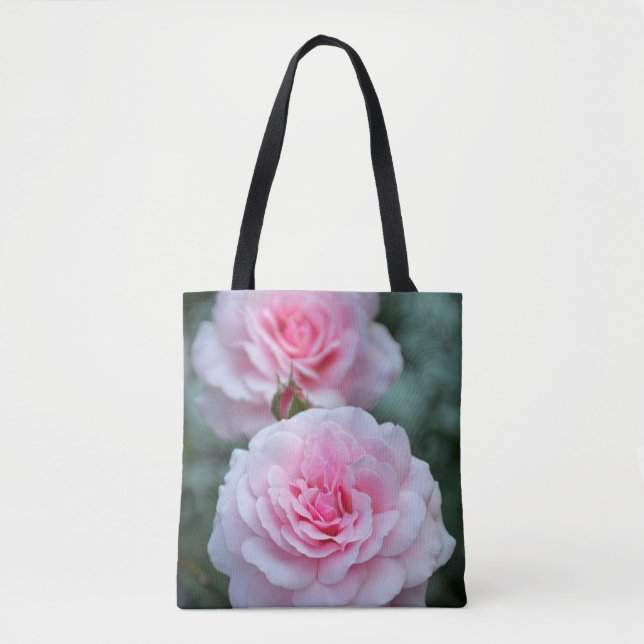 Bolsa Tote Rosas rosadas (Frente)