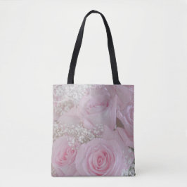 Bolsa Tote Rosas rosadas suaves e respiração do bebê