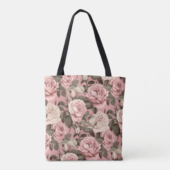 Bolsa Tote Rosas Rosas (Verso)
