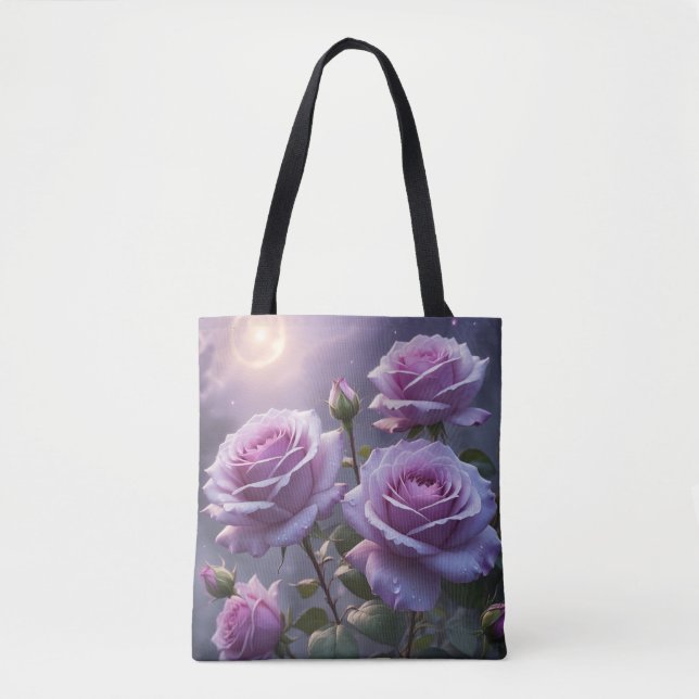 Bolsa Tote Rosas Roxas (Frente)
