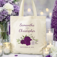 Rosas Roxas Boho Nomes de Casal Elegante Casamento