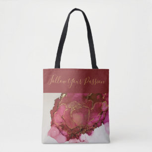 Bolsa Tote Rosas são a barra de ferramentas vermelha