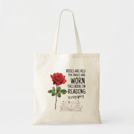 Bolsa Tote Rosas São Vermelhas Este Livro É Muito Picante Ama