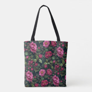 Bolsa Tote Rosas Selvagens Rosa