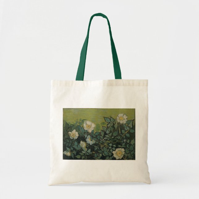 Bolsa Tote Rosas Silvestres por Vincent van Gogh (Frente)