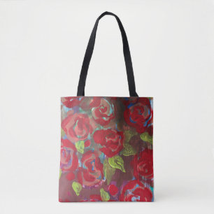 Bolsa Tote Rosas Vermelhas
