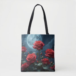 Bolsa Tote Rosas Vermelhas ao Luar 
