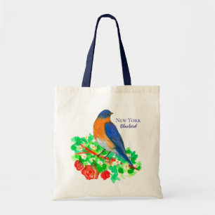 Bolsa Tote Rosas vermelhas Bluebird de Nova York