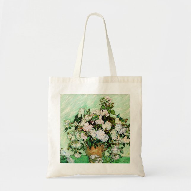Bolsa Tote Rosas Vincent Van Gogh (1890) (Frente)