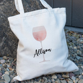 Bolsa Tote Rosé Wine Bridesmaid Wedding Party Bridal
