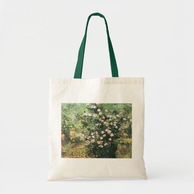 Bolsa Tote Rosebush no Blossom por Vincent van Gogh (Frente)