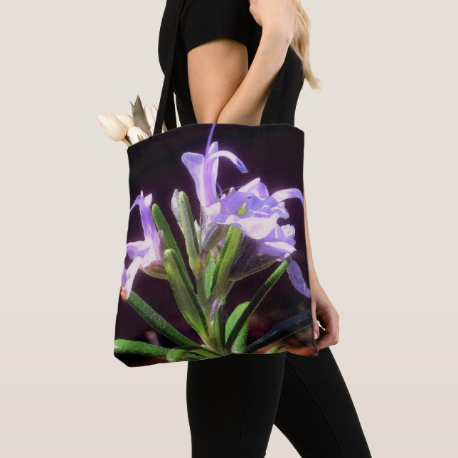 Bolsa Tote Rosemary Flowers (Close Up)