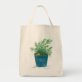 Bolsa Tote Rosemary Herb Plant Garden Watercolor Painting