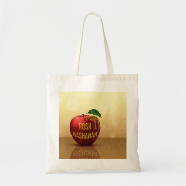 Bolsa Tote Rosh Hashanah Jewish New Year Honey Apple (Frente)
