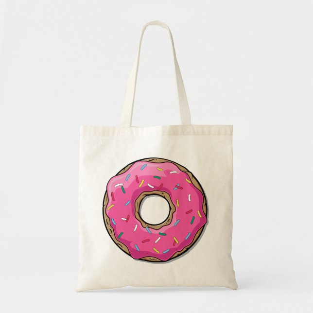 Bolsa Tote Rosquinha Cor-de-Rosa Com Préguas (Frente)