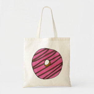 Bolsa Tote Rosquinha de castanheiro-rosa-zebra-Stripe-Bolsa