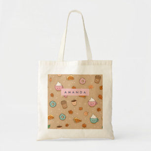 Bolsa Tote Rosquinha Personalizada de Pizza de Abóbora de out