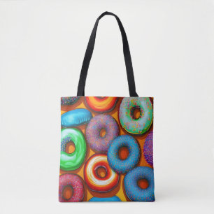 Bolsa Tote Rosquinhas Coloridas Laranja