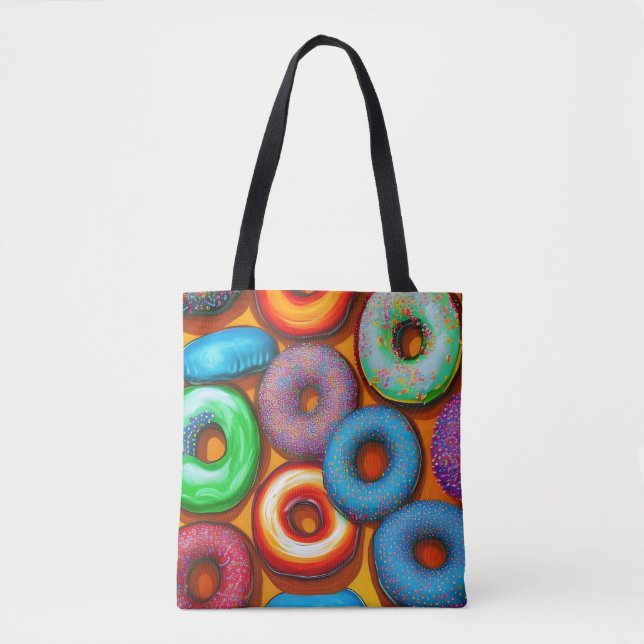 Bolsa Tote Rosquinhas Coloridas Laranja (Frente)