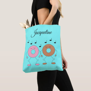 Bolsa Tote Rosquinhas dançantes Pastel Azul