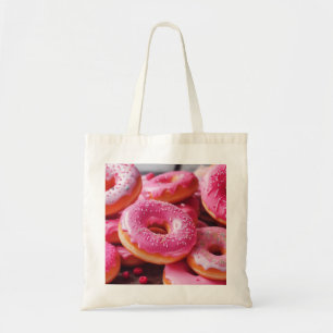 Bolsa Tote Rosquinhas de morango rosa