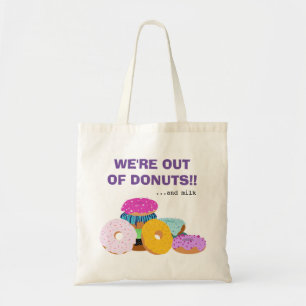 Bolsa Tote Rosquinhas engraçadas e lembrete de leite