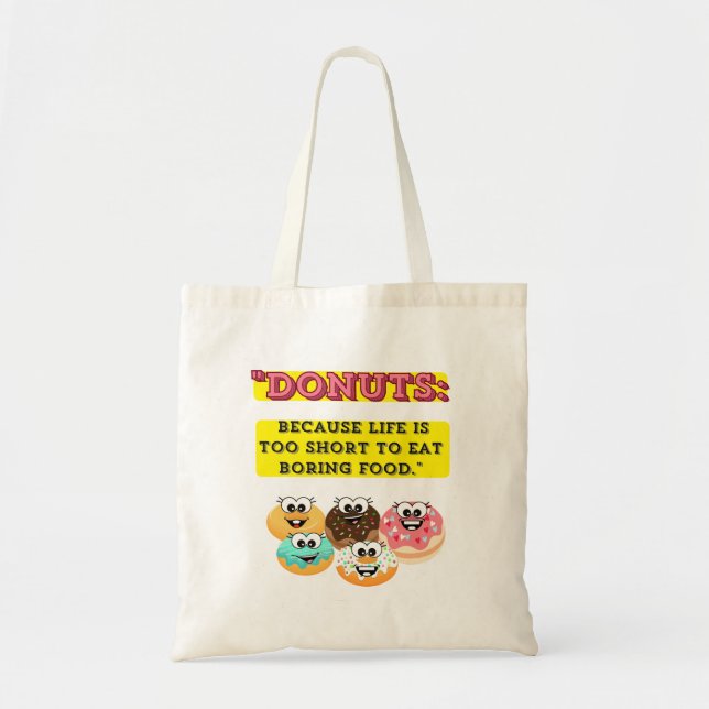 Bolsa Tote ROSQUINHAS, porque a vida é curta demais para come (Frente)
