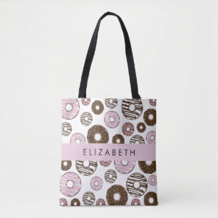 Bolsa Tote Rosquinhas Rosa, Rosquinhas Marrons, Espelhos, Seu
