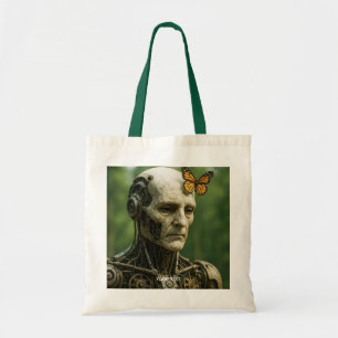 Bolsa Tote Rosto de Borboleta Surrealismo Fofo Fantasia
