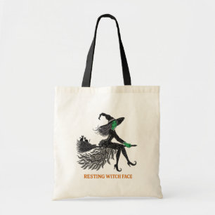 Bolsa Tote Rosto de Bruxa Descansando