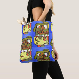 Bolsa Tote Rosto de Cachorro Abstrato