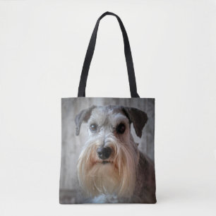 Bolsa Tote Rosto de Cachorro Schnauzer