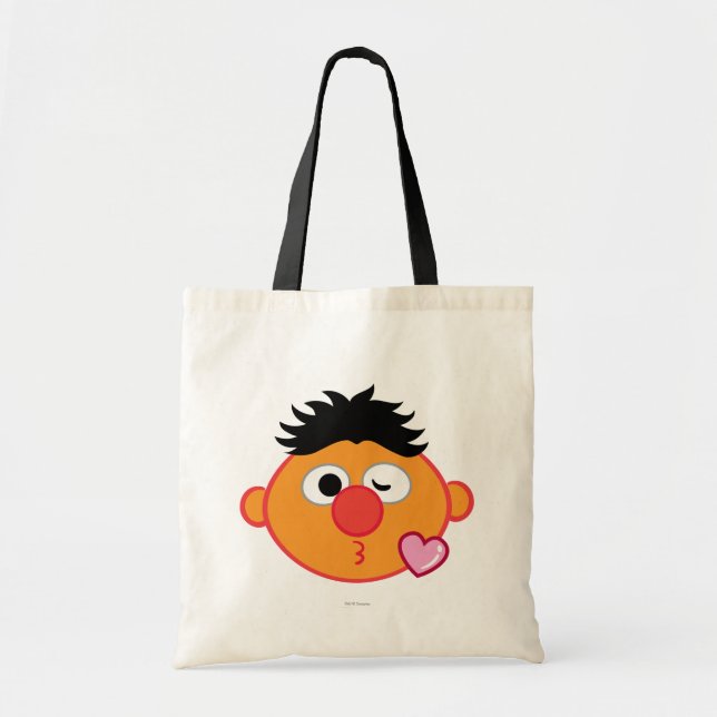 Bolsa Tote Rosto de Ernie Jogando um Beijo (Frente)