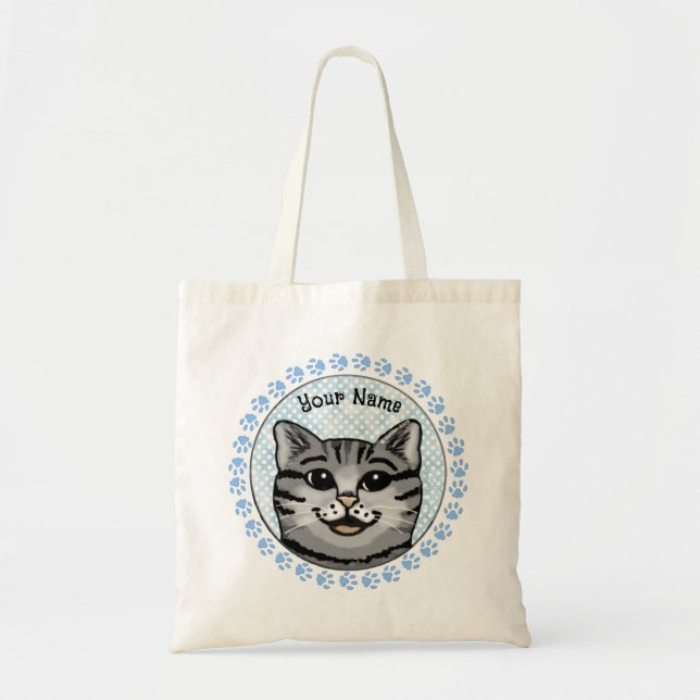 Bolsa Tote Rosto de Gato Ratzy  (Frente)