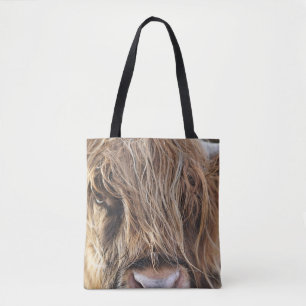 BOLSA TOTE ROSTO DE VACA DE BOVINO DE ALTA TERRA